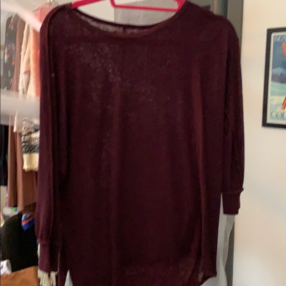 Maroon long sleeved sweater